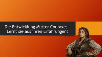 Vorschau - Stundenentwürfe - Die Entwicklung von Mutter Courage / Brecht / Stunde für die Sek2 - Deckblatt
