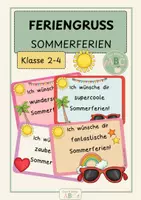 Vorschau - Bildkarten - Grußkärtchen: Sommerferien (Kl. 2-4) - Deckblatt