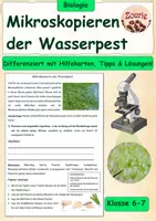 Vorschau - Arbeitsblätter - Wasserpest mikroskopieren - Differenziert mit Lösungen - Deckblatt