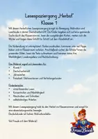 Vorschau - Arbeitsblätter - Lesespaziergang Herbst, Deutsch Klasse 1 - Seite 1