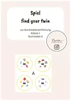 Vorschau - Spiele - Spiel: Find your twin! Buchstabeneinführung A - Deckblatt