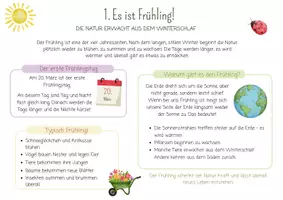 Vorschau - Mal- und Bastelvorlagen - Projektmappe Frühling | Basteln, Natur, Tiere, Wetter | Kindergarten Vorschule - Seite 2