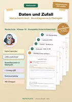 Vorschau - Arbeitsblätter - Daten und Zufall · Klasse 10 · Baumdiagramme & Pfadregeln - Deckblatt