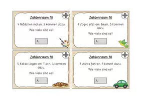 Vorschau - Stationenlernen - Aufgabenkartei Sachaufgaben - Klasse 1 (ZR 10, 20, 30) - Seite 3