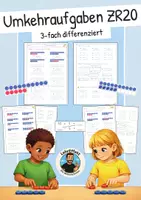 Vorschau - Arbeitsblätter - Einführung Zahlenraum 20 - Umkehraufgaben (differenzierte Arbeitsblätter) - Deckblatt