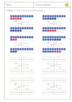 Vorschau - Arbeitsblätter - Einführung Zahlenraum 20 - Umkehraufgaben (differenzierte Arbeitsblätter) - Seite 1