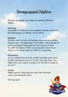 Vorschau - Stationenlernen - Bewegungsspiel Wortarten / Adjektive, Klasse 2 und 3 - Seite 1