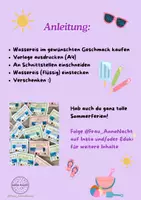 Vorschau - Mal- und Bastelvorlagen - Sommerferiengruß_Wassereis - Seite 1