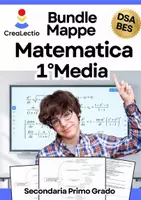 anteprima - Mappe concettuali - BUNDLE Matematica e Geometria 1° Media | Mappe, Sintesi e Guida Normativa 2026 | BES e DSA - Pagina di copertina