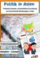 Vorschau - Arbeitsblätter - Politik in Asien: China, Indien, Japan & Konflikte - Deckblatt