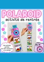 Aperçu - Matériel pour travaux manuels / dessin - Activité rentrée - se présenter - polaroid - Page de couverture