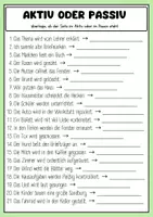 Vorschau - Arbeitsblätter - Aktiv & Passiv - Seite 1