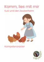 Vorschau - Lehrpläne/Lehrermaterial - Komm, lies mit mir_Susi und der Zauberhelm_Kompetenzraster - Deckblatt