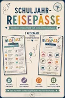 Vorschau - Mal- und Bastelvorlagen - Schuljahr-Reisepässe – Besondere Erinnerungen zum Schuljahresabschluss | Zeugnis | Grundschule & 5. Klasse - Deckblatt