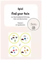 Vorschau - Spiele - Spiel: Find your twin! Buchstabeneinführung J - Deckblatt