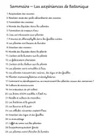 Aperçu - Expériences - Les Expériences de Botanique - Fiches - Page 1