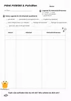 Vorschau - Arbeitsblätter - Selbsteinschätzungsbogen für einfachere/angenehmere Notenbesprechung - Seite 1