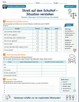 Vorschau - Arbeitsblätter - Streit auf dem Schulhof – Was ist wirklich passiert? Situation verstehen - Seite 1