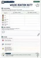 Vorschau - Arbeitsblätter - Welche Reaktion hilft? – Folgen erkennen und klug handeln - Seite 1