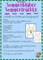 Vorschau - Mal- und Bastelvorlagen - Heimische Sommerblüher und Sommerfrüchte - Ein Herbarium Kunstprojekt - Seite 1