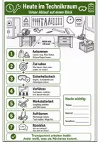 Vorschau - Poster - Tagestransparenz im Technikraum: Ablaufposter für den Unterricht - Deckblatt