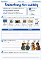 Vorschau - Arbeitsblätter - Exkursions Forscherbogen Arbeitsheft Klasse 5 bis 6 Schulstart Beobachten Dokumentieren Reflektieren - Seite 1