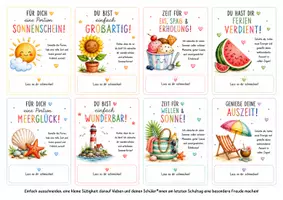Vorschau - Bildkarten - Sommerferien Giveaway - Deckblatt