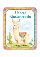 Vorschau - Poster - Lamaklasse - Klassenregeln - Aushänge für Klassenregeln - Seite 1