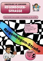 Vorschau - Stundenentwürfe - KUNST Schritt für Schritt: Op-Art Regenbogen-Straße (Deckfarben/Filzstifte) - Deckblatt