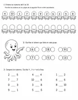 Vista previa - Hojas de trabajo - Actividades de aprendizaje para Primer Grado - página 3