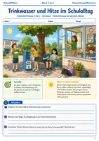 Vorschau - Arbeitsblätter - Trinkwasser und Hitze im Schulalltag Arbeitsheft Klasse 5 bis 6 Schulstart Selbstfürsorge bei warmem Wetter - Seite 1