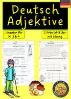 Vorschau - Arbeitsblätter - Adjektive - Deckblatt