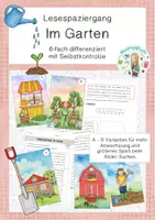 Vorschau - Arbeitsblätter - Lesespaziergang (Garten) (6-fach differenziert) - Deckblatt