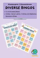 Vorschau - Arbeitsblätter - Diverse Bingos - Kennenlernen, Ferienrückblick - Deckblatt