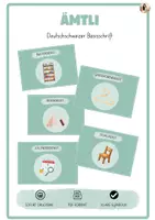 Vorschau - Bildkarten - Ämtli in Deutschschweizer Basisschrift (grün) - Deckblatt