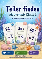 Vorschau - Arbeitsblätter - Teiler finden | Mathematik Klasse 3 | 6 Arbeitsblätter als PDF - Deckblatt
