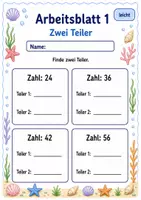 Vorschau - Arbeitsblätter - Teiler finden | Mathematik Klasse 3 | 6 Arbeitsblätter als PDF - Seite 1