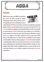 Vista previa - Hojas de trabajo - ABBA – Ficha: texto con huecos, comprensión auditiva y sopa de letras - página 2