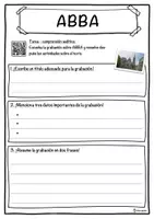 Vista previa - Hojas de trabajo - ABBA – Ficha: texto con huecos, comprensión auditiva y sopa de letras - página 3