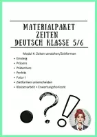 Vorschau - Unterrichtsreihen - Materialpaket Zeitformen Deutsch Klasse 5/6 - Deckblatt