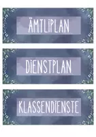 Vorschau - Poster - Ämtliplan – Klassendienste | Klassenzimmerorganisation | 1. & 2. Klasse - Seite 1