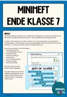 Vorschau - Arbeitsblätter - Mini-Heft Übungsheft "Best of Klasse 7" (Fit für Klasse 8) #Schuljahresende #Miniheft - Seite 1