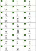 Vorschau - Aufgabenkarten - Brüche mit Brüchen multiplizieren - 27 Kärtchen mit Lösungen - Seite 2