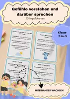 Vorschau - Aufgabenkarten - Impulskarten: Gefühle verstehen und darüber sprechen - Deckblatt