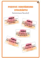 Vorschau - Lehrpläne/Lehrermaterial - Positive Verstärkung "Stolzkärtli" (orange) - Deckblatt