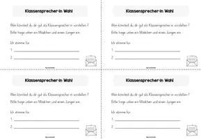 Vorschau - Aufgabenkarten - Klassensprecher:in Wahlzettel - Seite 2