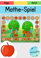 Vorschau - Spiele - Mathe-Spiel für den Kindergarten: Äpfel sammeln - Deckblatt