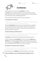 Vorschau - Arbeitsblätter - Unsere Mahlzeiten (Arbeitsblatt) - Deckblatt