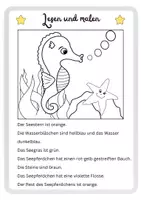 Vorschau - Arbeitsblätter - Lesen und malen - Unterwasserwelt - Seite 1