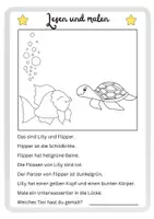 Vorschau - Arbeitsblätter - Lesen und malen - Unterwasserwelt - Seite 3